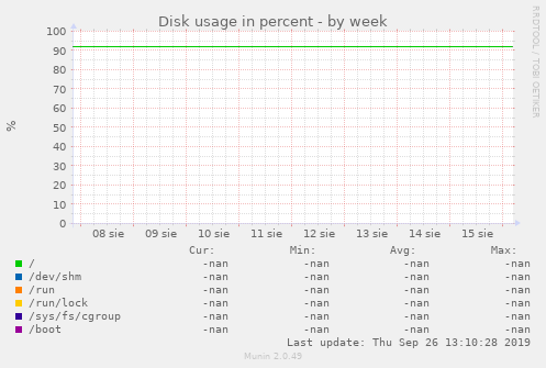 Disk usage in percent