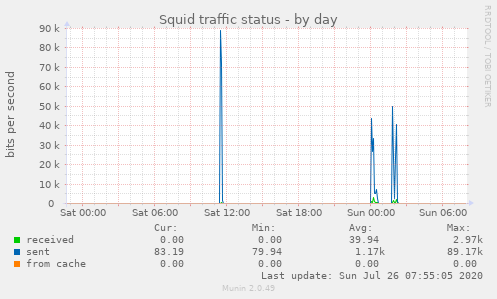 Squid traffic status