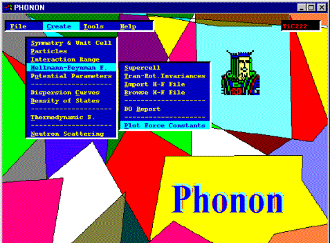 Main Window of PHONON Software