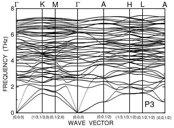 Phonon Dispersion Curves of NiTi in P3